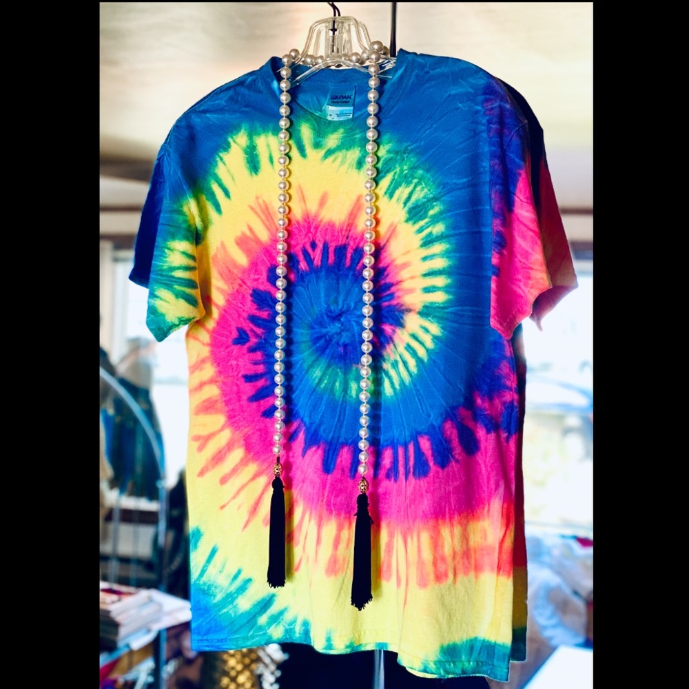 Classic Neon Rainbow Tie Dye T-Shirt